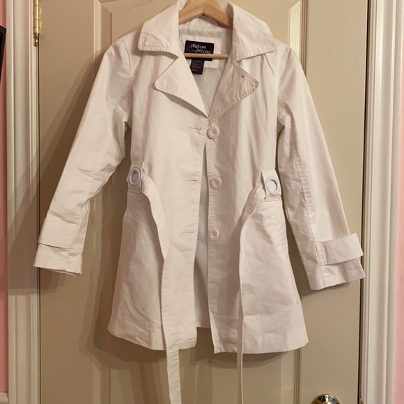 White Jacket w/ Large Buttons and Belt - Picture 1 of 4